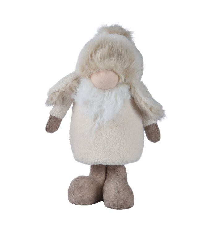 Gnome sur pieds beige avec robe 15,5 po