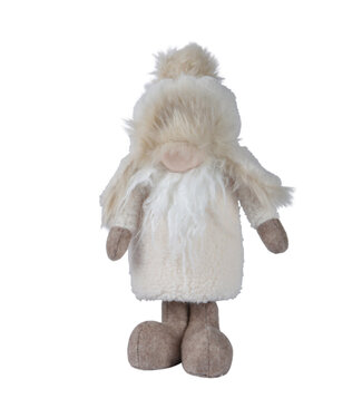 Gnome sur pieds beige avec robe 12 po