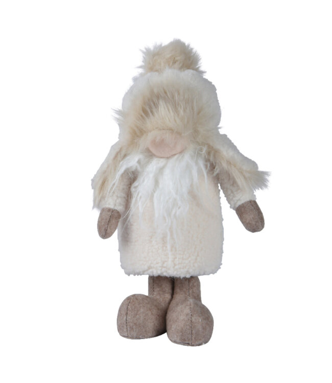 Gnome sur pieds beige avec robe 12 po