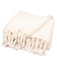 Couverture blanche avec franges | Nuage de douceur