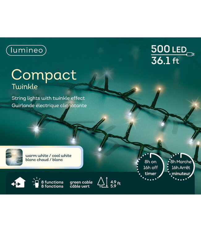 Lumières Compact LED blanc froid et blanc chaud 36 po