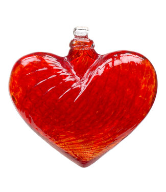 Coeur de verre rouge 3 po
