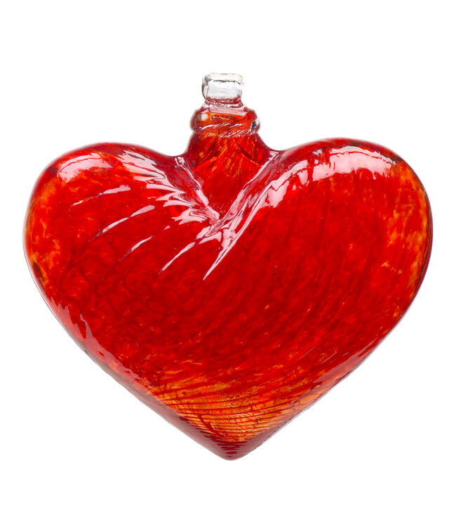 Coeur de verre rouge 3 po