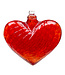 Coeur de verre rouge 3 po