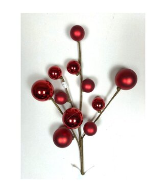 Tige de boule rouge 28 po