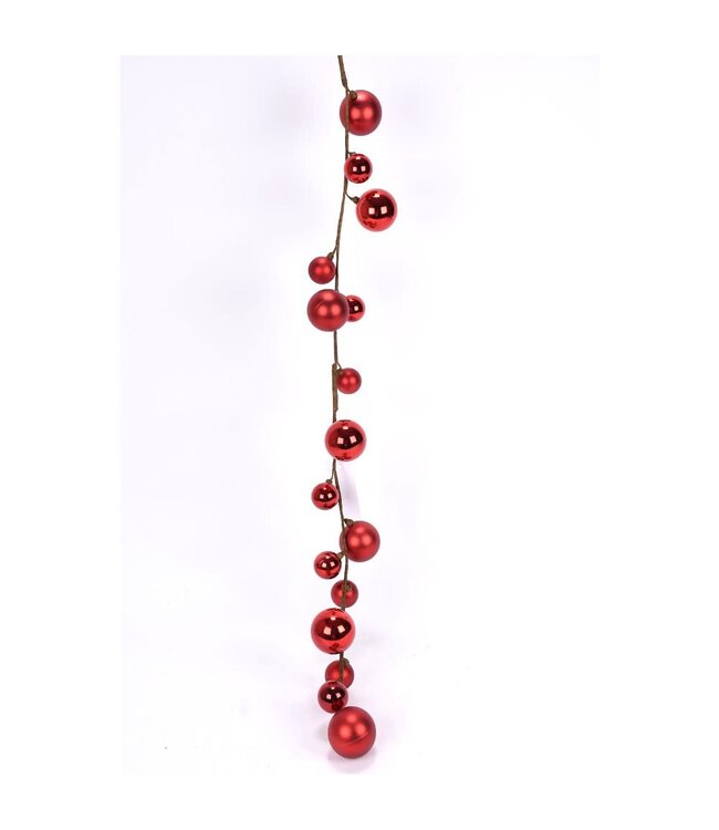 Guirlande de boules rouge