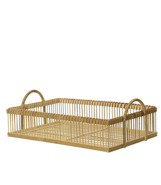 Plateau rectangulaire bambou 15 x 9,5 po