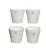 Cache-pot en grès blanc 5 po (4 ass.)