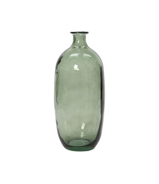 Vase en verre recyclé vert 15 x  6 po