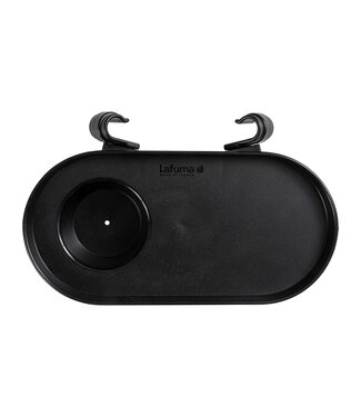 Lafuma mobilier Tablette et porte verre noire pour chaise Lafuma