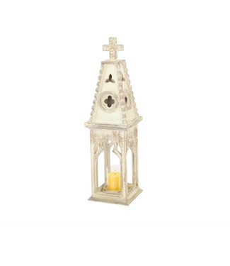 Lanterne blanche croix 28 x 8 po