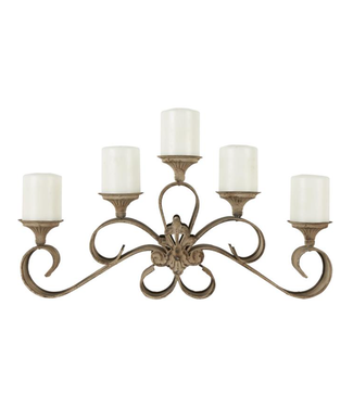 Chandelier en métal brun 23 x 11 po