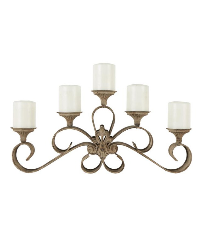 Chandelier en métal brun 23 x 11 po