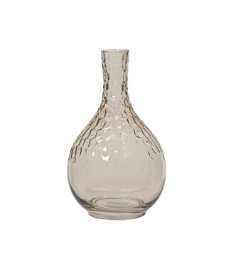 Vase en verre sable clair 11 x 7 po