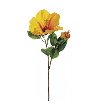 Tige d'hibiscus jaune 26 po