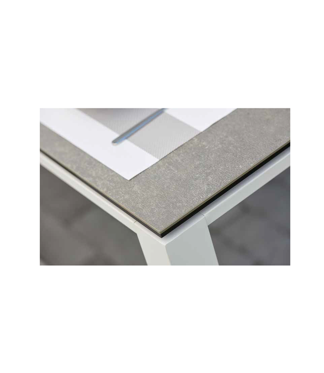 Table à diner concept blanc ciment 36 x 71 po