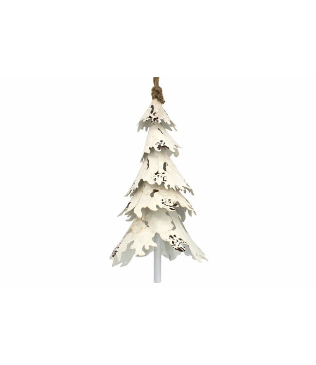 Sapin suspendu en métal blanc  9 po