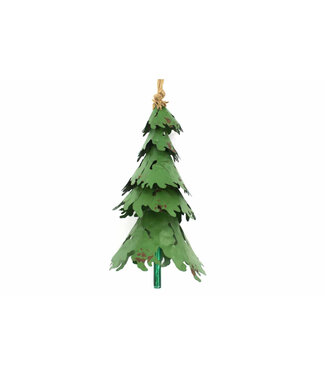 Sapin suspendu en métal vert 9 po