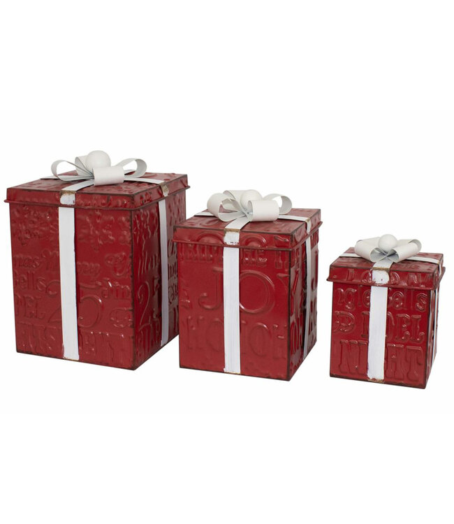 Cadeau rouge et ruban or