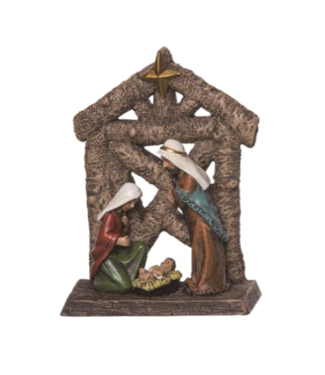 Crèche de Noël décorative en bois