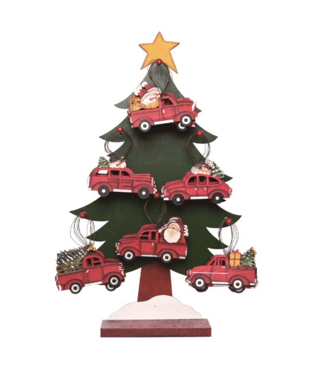 Ornement voiture en bois rustique (6 asst.)