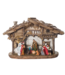Crèche rustique illuminée