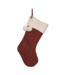 Bas de Noël rouge avec pompons 22 po