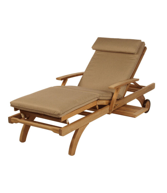 Chaise longue Capri ultra teck | Parfaits  instants de relaxation extérieure