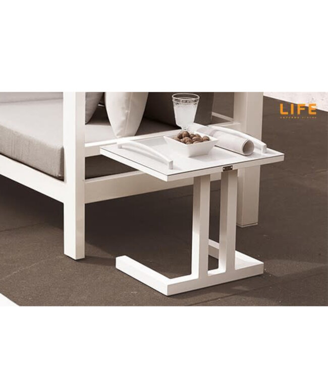 Life Outdoor Living Table d'appoint Easy side avec plateau | Praticité pour la terrasse