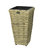 Pot faux osier beige