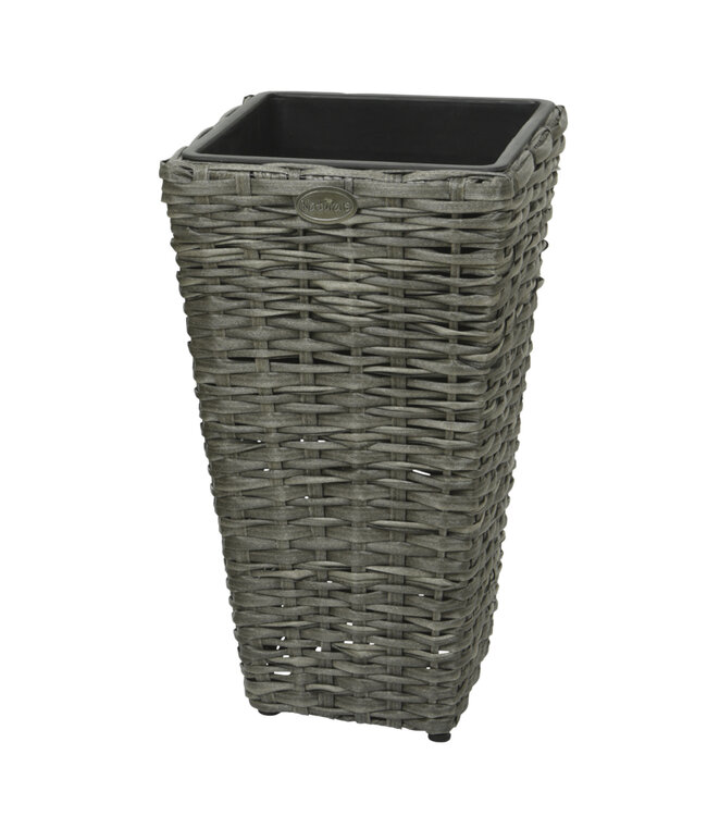 Pot faux osier anthracite