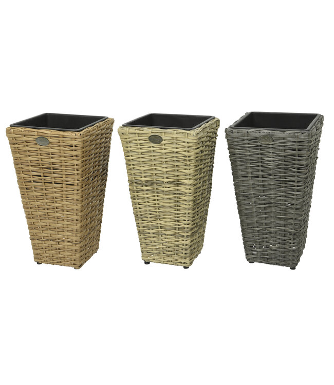 Pot faux osier anthracite