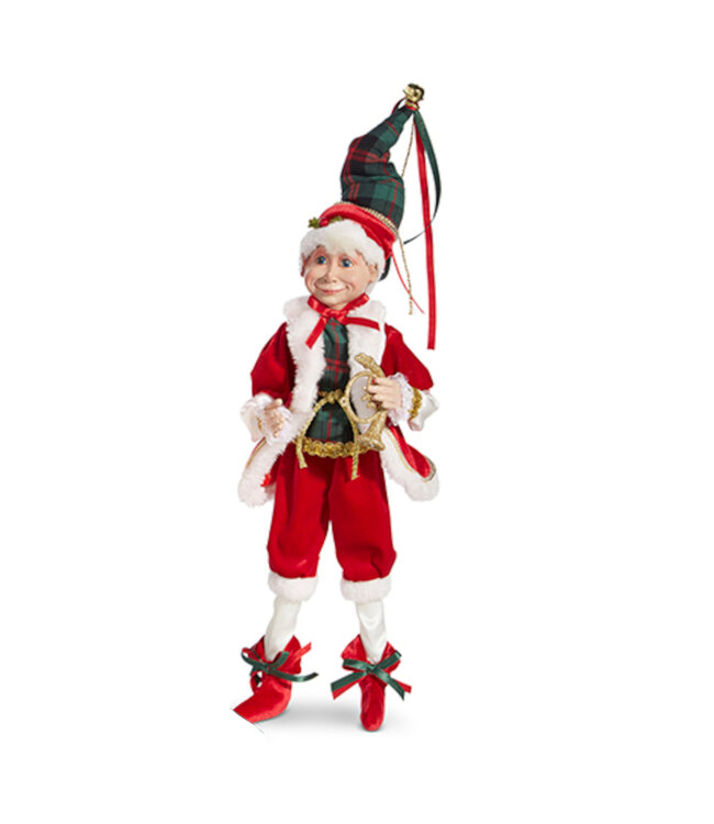 Lutin musicien chemise à carreau