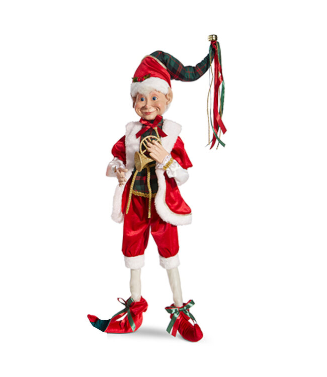 Lutin musicien chemise à carreau