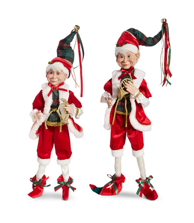 Lutin musicien chemise à carreau