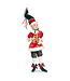 Lutin musicien veste rouge, blanche et or