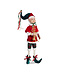 Lutin musicien veste rouge, blanche et or