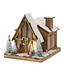 Chalet de ski illuminé 13,75 po x 14,5 po