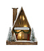 Chalet de ski illuminé 13.75 po x 16,5 po
