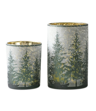 Chandelier sapin vert et gris