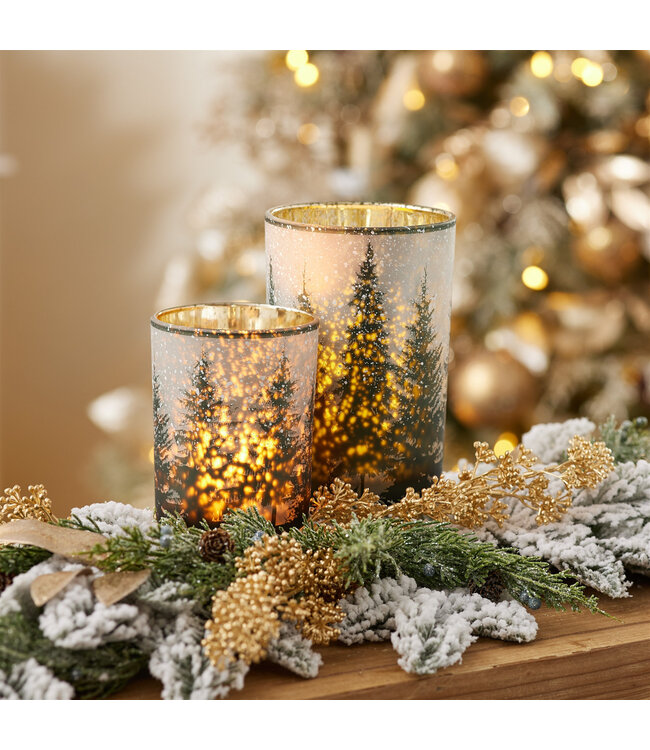 Chandelier sapin vert et gris