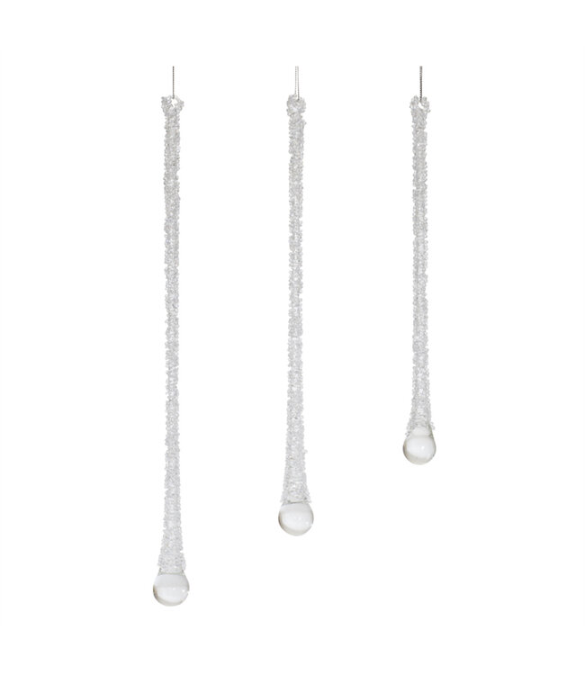 Glaçon goutte en verre | Translucide
