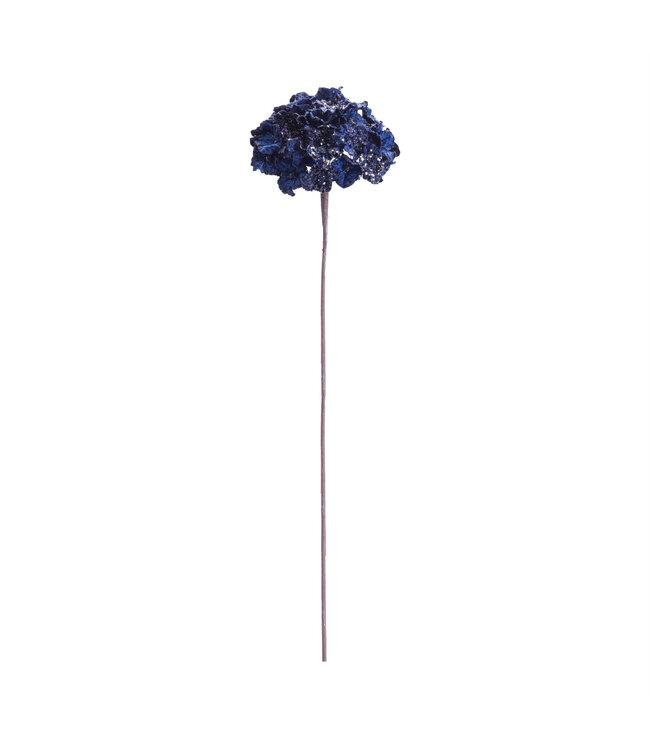 Tige hydrangea velours bleu glacé 27,5 po