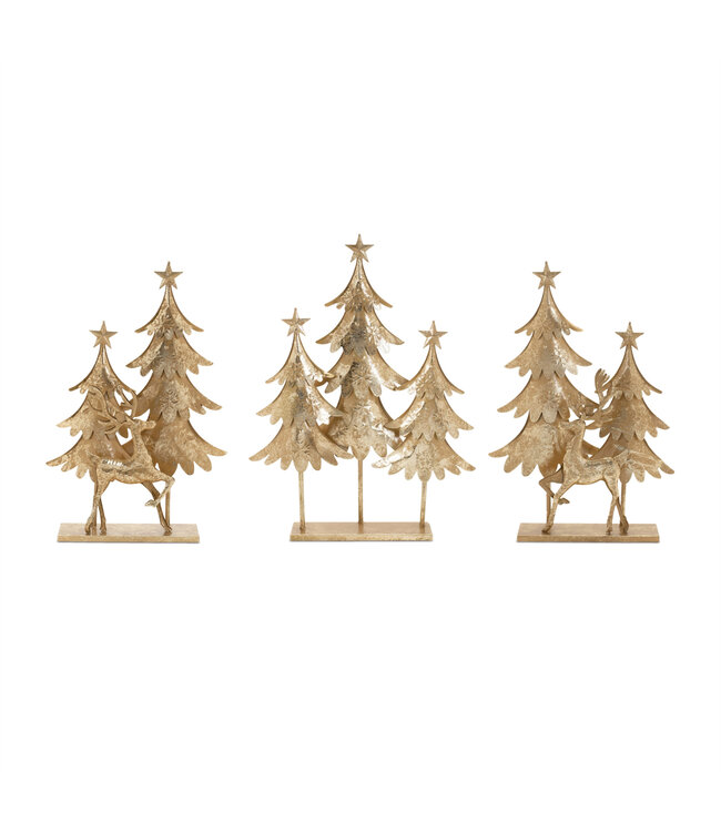 Sapins en métal or 23,5 po