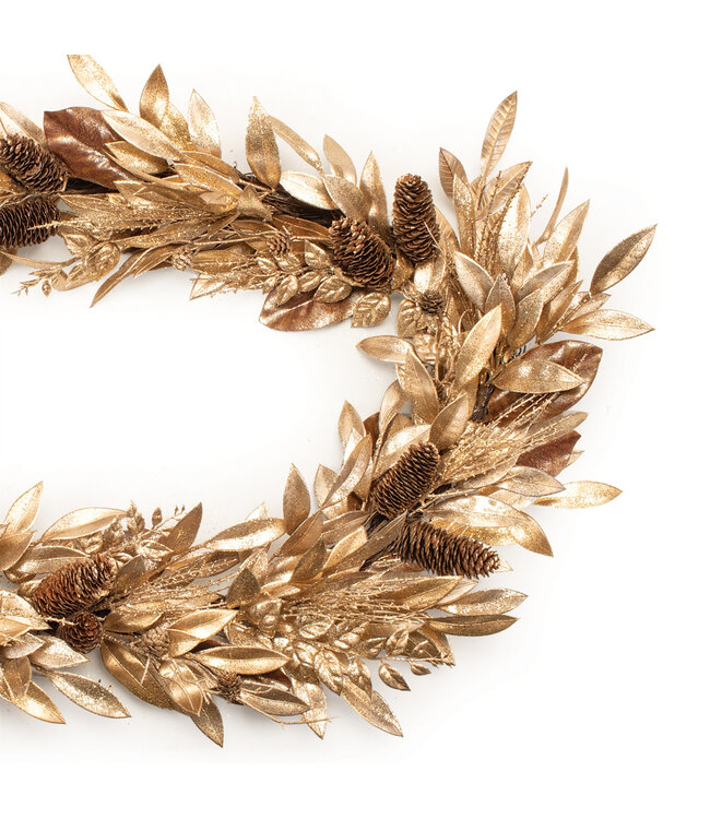 Guirlande eucalyptus, baies et cocottes or 5,5 pi