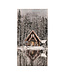 Cadre chalet, forêt enneigée et lac 9,5 x 17,5 po
