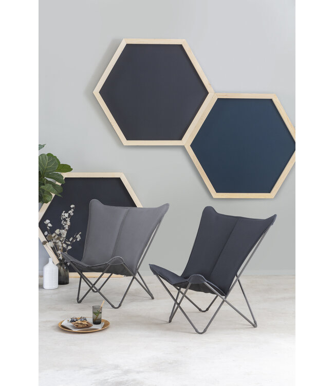 Fauteuil papillon Pop Up XL gris foncé | Élégance et confort intemporel