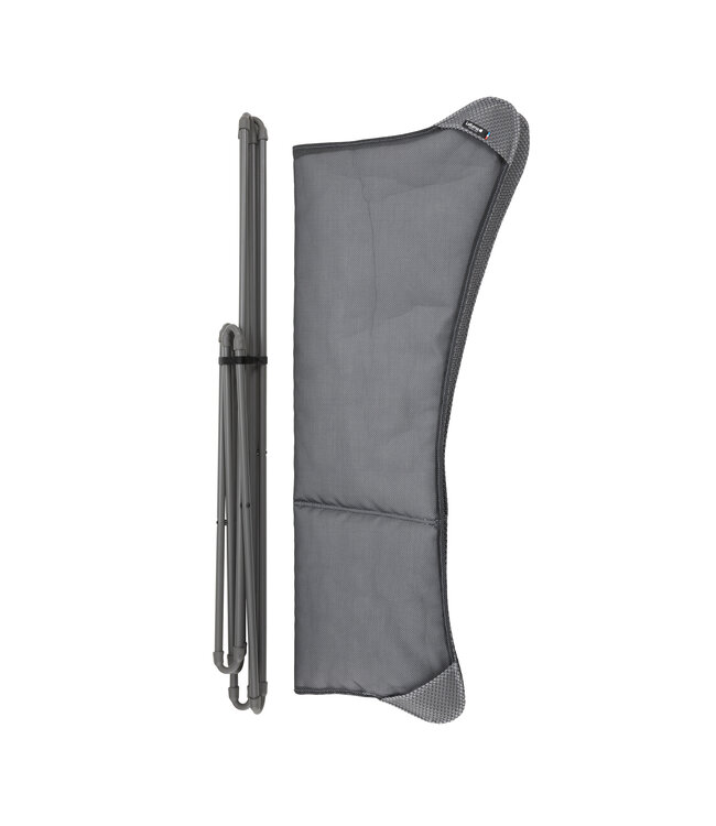 Fauteuil papillon Pop Up XL argent | Confort nomade pour intérieur et extérieur