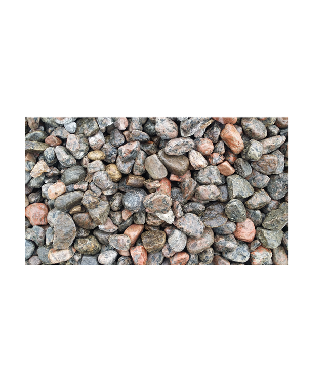 Pierre de rivière de granite 1/4 - 3/8 po 18 kg