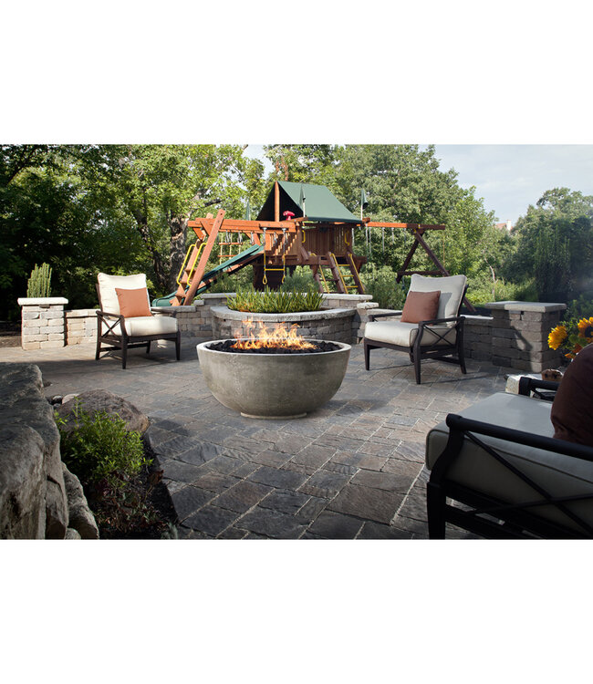 Prism Hardscapes Foyer Moderno 1 | Centre de chaleur et ambiance pour vos soirées